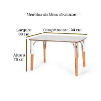 Conjunto De Mesa Jantar Sublime Com 4 Cadeiras Estofadas Vime - 5