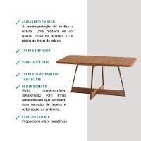 Conjunto Sala De Jantar Filadélfia 6 Cadeiras Carraro Areia/rose/nogal - 6