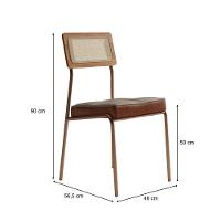 Conjunto Sala De Jantar Filadélfia 6 Cadeiras Carraro Areia/rose/nogal - 1