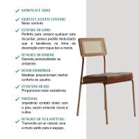 Conjunto Sala De Jantar Filadélfia 6 Cadeiras Carraro Areia/rose/nogal - 3