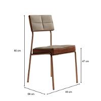 Conjunto Sala De Jantar Loanda 6 Cadeiras Carraro Areia/rose/nogal - 5