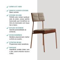 Conjunto Sala De Jantar Loanda 6 Cadeiras Carraro Areia/rose/nogal - 8