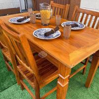 Mesa Madeira De Demolição 140cm X 70cm Com 4 Cadeiras Ana Hickmann Sudeste Rústico - 5