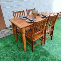 Mesa Madeira De Demolição 140cm X 70cm Com 4 Cadeiras Ana Hickmann Sudeste Rústico - 7