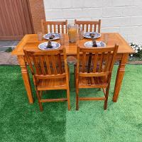 Mesa Madeira De Demolição 140cm X 70cm Com 4 Cadeiras Ana Hickmann Sudeste Rústico - 8