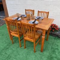 Mesa Madeira De Demolição 140cm X 70cm Com 4 Cadeiras Bh Sudeste Rústico - 17