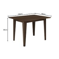 Conjunto Sala De Jantar Retangular Mesa Kate 120cm E 04 Cadeiras Josi Poliman Móveis Amêndoa - 3