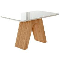 Conjunto De Mesa Clara 130 Cm Com 4 Cadeiras Paola Cimol Nature/ Nature/offwhite/nude - 1