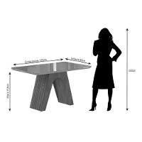 Conjunto De Mesa Clara 130 Cm Com 4 Cadeiras Paola Cimol Nature/ Nature/offwhite/nude - 6