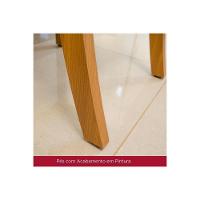 Sala de Jantar Completa Luiza c/ Tampo Madeirado Canto Reto 120cm + 4 Cadeiras Bella Nature/Veludo Light Linho - Henn - 13