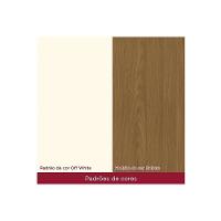 Sala de Jantar Completa Luiza c/ Tampo Madeirado 160cm + 6 Cadeiras Bella Nature/Marrom Amêndoa - Henn - 6