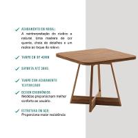 Conjunto Sala De Jantar Fontana 4 Cadeiras Carraro Areia/rose/nogal - 6