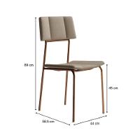 Conjunto Sala De Jantar Fontana 4 Cadeiras Carraro Areia/rose/nogal - 8