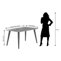 Sala de Jantar Completa Adele c/ Tampo Madeirado c/ Vidro 130cm + 4 Cadeiras Paola Madeira/Off White Suede/Nude - Cimol - 6