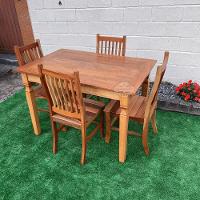 Mesa De Jantar Madeira De Demolição 1,20x 0,80 Com 4 Cadeiras Anatômica Sudeste Rustico - 2