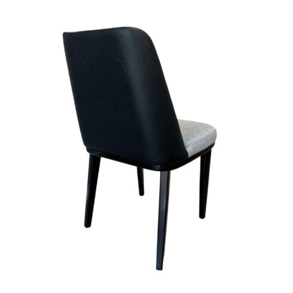 Conjunto Mesa De Jantar Cone 100 Cm Tampo Cimento Texturizado Base Preta Com 4 Cadeiras Londres Cor Preto - 10