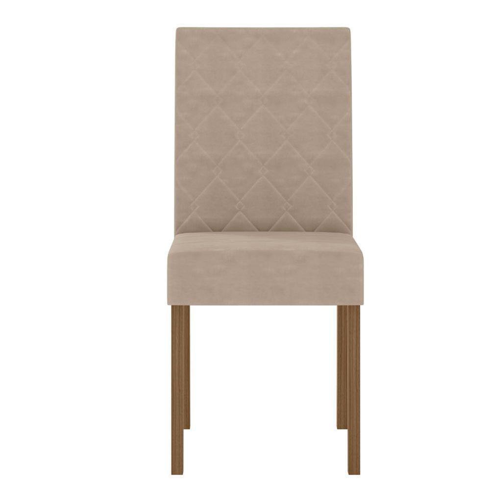 Conjunto Sala De Jantar Retangular Mesa Helo 120cm E 04 Cadeiras Jade Carvalho Com Grafite - 2