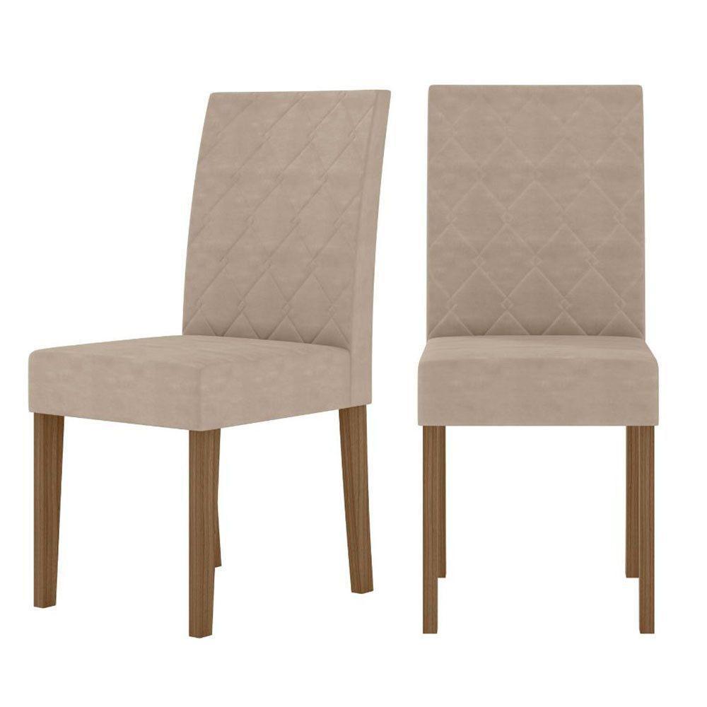 Conjunto Sala De Jantar Retangular Mesa Helo 120cm E 04 Cadeiras Jade Carvalho Com Grafite - 3