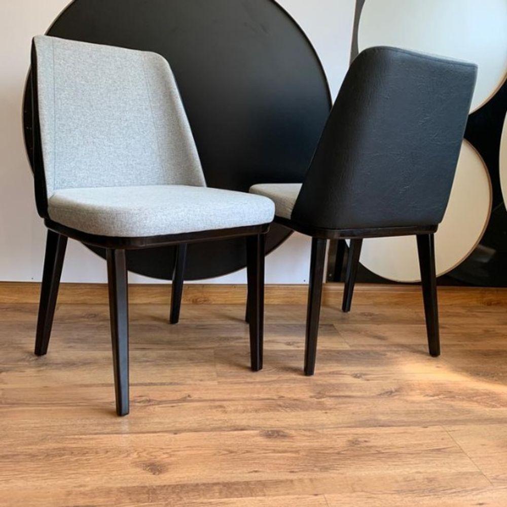 Conjunto Mesa De Jantar Cone 110 Cm Tampo Cimento Texturizado Base Preta Com 4 Cadeiras Londres Cor Preto - 6