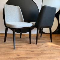 Conjunto Mesa De Jantar Cone 110 Cm Tampo Cimento Texturizado Base Preta Com 4 Cadeiras Londres Cor Preto - 6