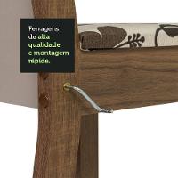 Conjunto Sala De Jantar Mesa Tampo De Madeira 6 Cadeiras Rustic/crema/hibiscos Wendy Madesa Rustic/crema/hibiscos - 2