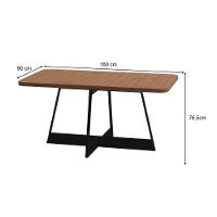 Conjunto Sala De Jantar Filadélfia 6 Cadeiras Carraro Grafite/preto/nogal - 5