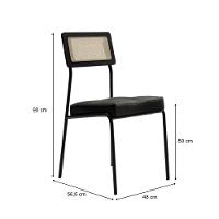 Conjunto Sala De Jantar Filadélfia 6 Cadeiras Carraro Grafite/preto/nogal - 11