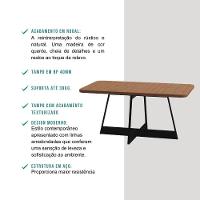 Conjunto Sala De Jantar Filadélfia 6 Cadeiras Carraro Grafite/preto/nogal - 13