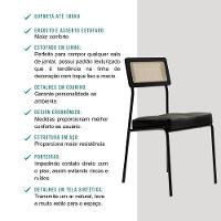 Conjunto Sala De Jantar Filadélfia 6 Cadeiras Carraro Grafite/preto/nogal - 15