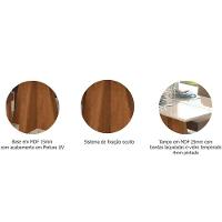 Sala de Jantar Completa Patricia c/ Tampo Madeirado 130cm + 4 Cadeiras Maia Nature/OW/Gengibre - Cimol - 5