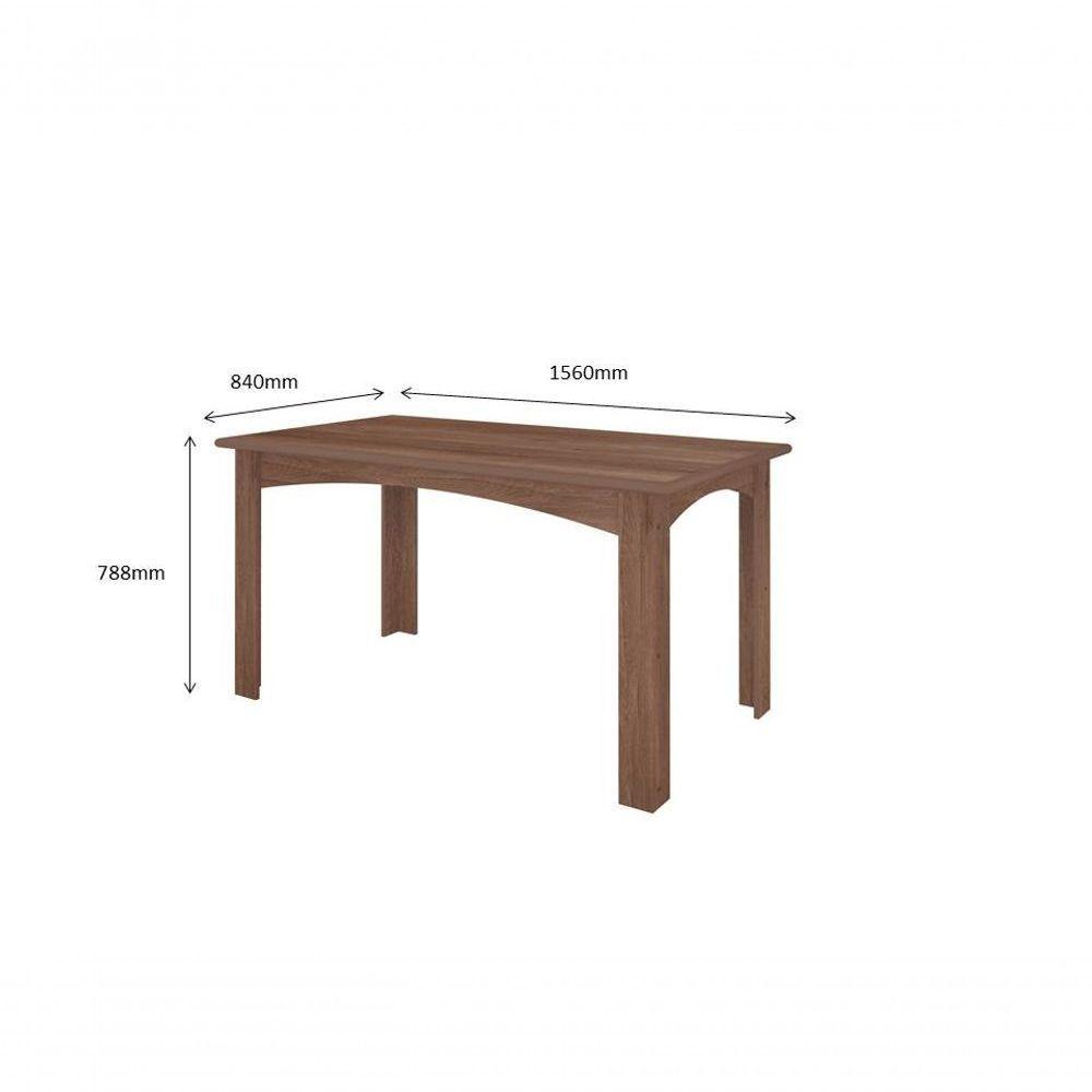 Conjunto Sala De Jantar Mali 1,56 Com 6 Cadeiras Amêndoa 61C - 4