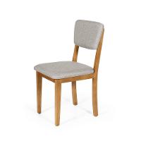 Mesa De Jantar Redonda Gabi Bran/nor Com 4 Cadeiras Estofadas Ella Cinza Claro