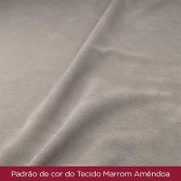 Conjunto Sala De Jantar Tampo Mdf Canto Reto 160 Cm 6 Cadeiras Amélia Henn Off White Com Nature E Marrom Amêndoa