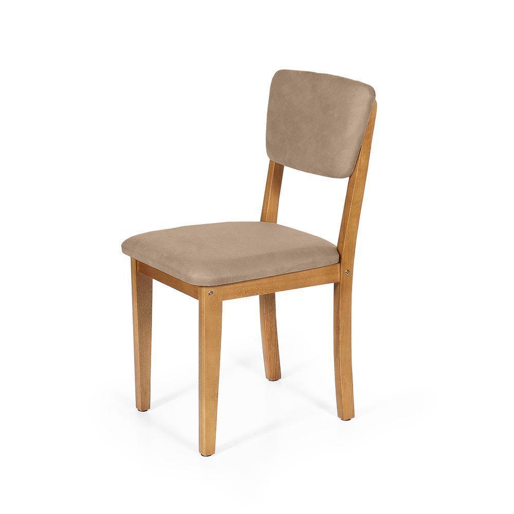 Mesa De Jantar Redonda Gabi Pret/jade Com 4 Cadeiras Estofadas Ella Marrom Claro - 5