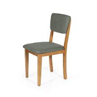 Mesa De Jantar Redonda Gabi Pret/nor Com 4 Cadeiras Estofadas Ella Cinza - 3