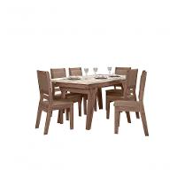 Conjunto Sala De Jantar 1,56 Com 6 Cadeiras Amêndoa 73B - 5
