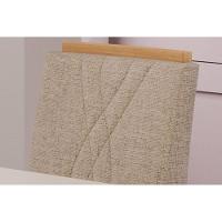 Conjunto: Mesa Sala Jantar Carol c/ Tampo Madeirado c/ Vidro 130cm + 4 Cadeiras Nicole Nature/Off White/Madeira/Nude - Cimol