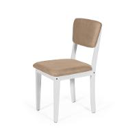 Mesa De Jantar Redonda Gabi Nat/bran Com 4 Cadeiras Estofadas Ella Branco/marrom Claro - 7