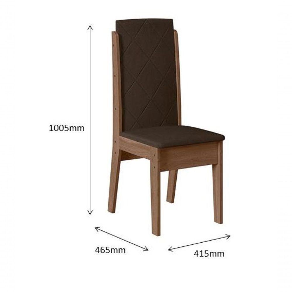 Conjunto De Sala De Jantar 0,90 Com 4 Cadeiras Amêndoa 69B - 5