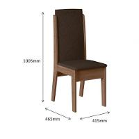 Conjunto De Sala De Jantar 0,90 Com 4 Cadeiras Amêndoa 69B - 2