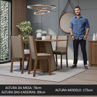 Conjunto Sala De Jantar Mesa Tampo De Madeira 4 Cadeiras Rustic/crema/bege Sophie Madesa Rustic/crema/sintético Bege - 2