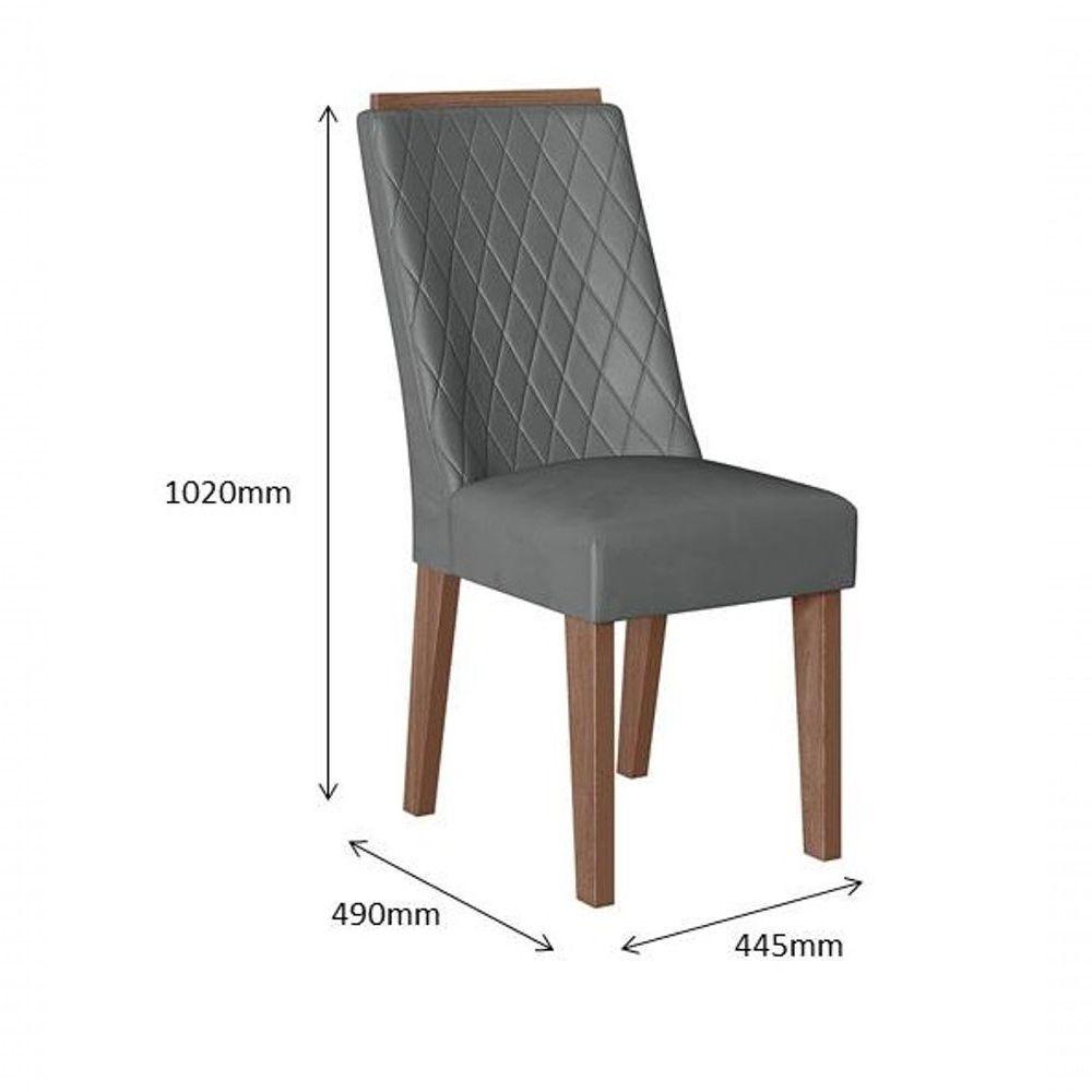 Conjunto Sala De Jantar Romênia Gold 1,83 Com 8 Cadeiras 03A - 2