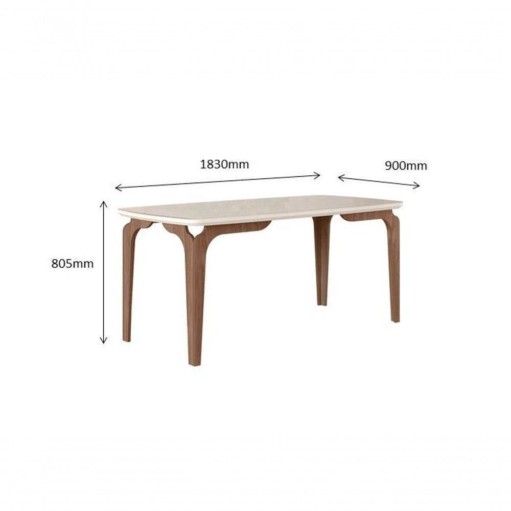 Conjunto Sala De Jantar Romênia Gold 1,83 Com 8 Cadeiras 03A - 3