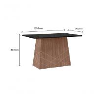 Conjunto Sala De Jantar 1,35 Com 6 Cadeiras Amêndoa 01A - 3