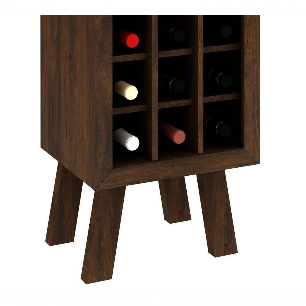 Adega Para 09 Garrafas Ad5000 Rustico Tecno Mobili Rustico - 5