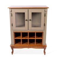 Adega Baixa Colméia Antique Com 2 Portas De Vidro - 2077 Cor Laca - Nude - 3