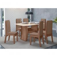 Conjunto Sala De Jantar 1,35 Com 6 Cadeiras Amêndoa 73B - 5
