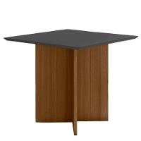 Conjunto Sala De Jantar Quadrada Mesa Helo 90cm E 04 Cadeiras Josi Carvalho Com Grafite - 6