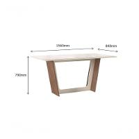 Conjunto Sala De Jantar 1,56 Com 6 Cadeiras Amêndoa 01A - 3