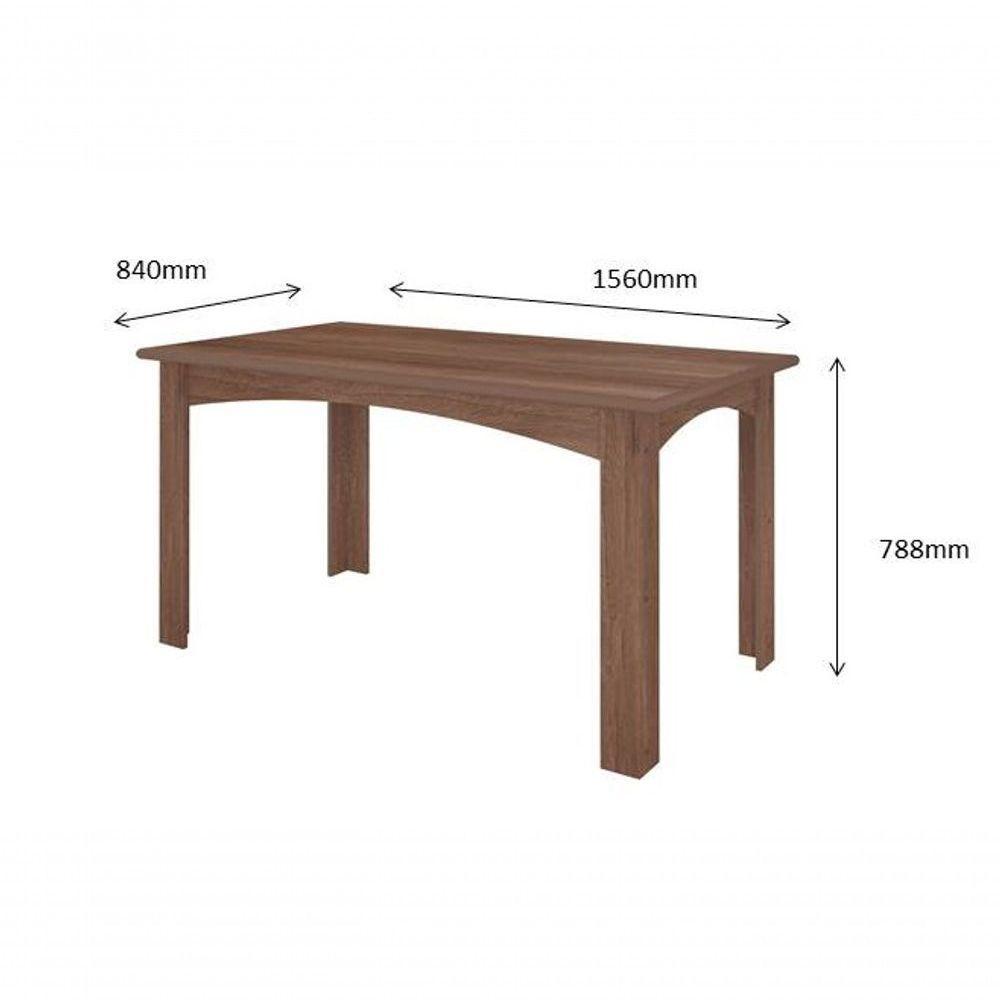 Conjunto Sala De Jantar 1,56 Com 6 Cadeiras Amêndoa 73B - 8